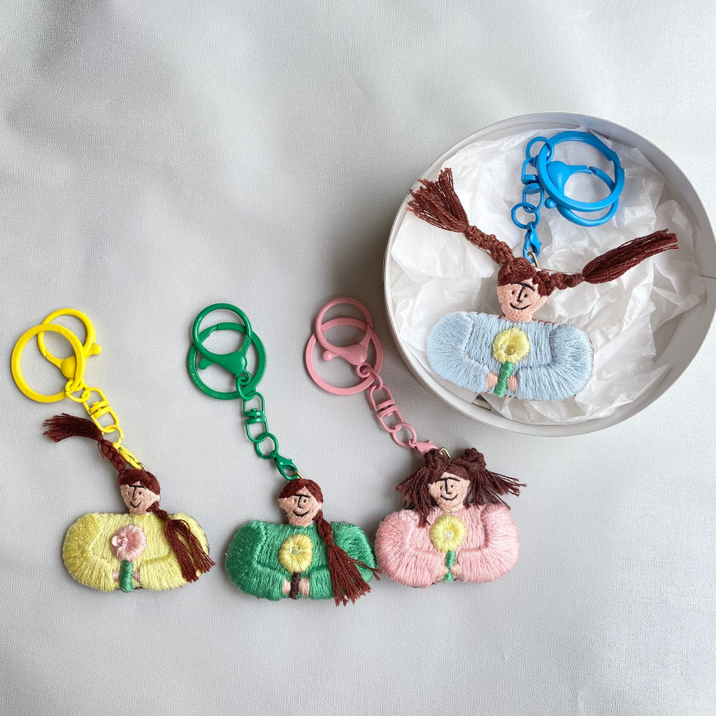 目を引く刺繍3WAYブローチ