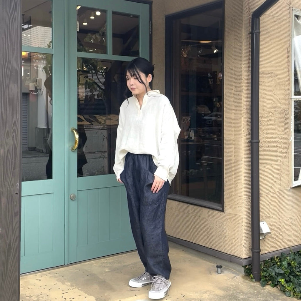 ポケットがかわいいリネンデニム