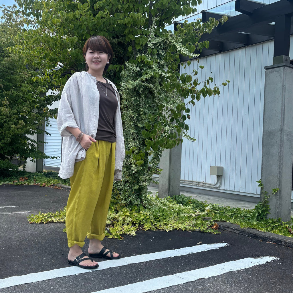 シルエットで差がつく、サルエルパンツ