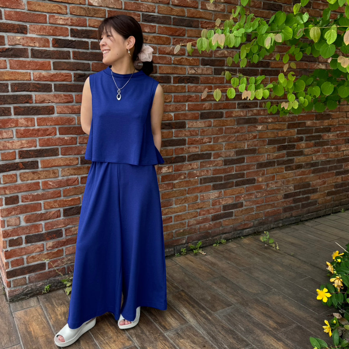 yu★ MEER.ワイドコクーンチノパンツ　ネイビー コクーンワイドパンツ – Sympa