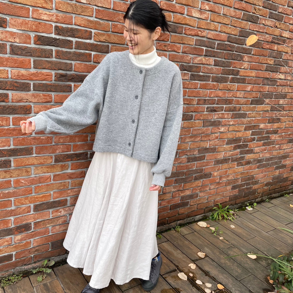 手元がかわいくなる、ボリューム袖カーディガン
