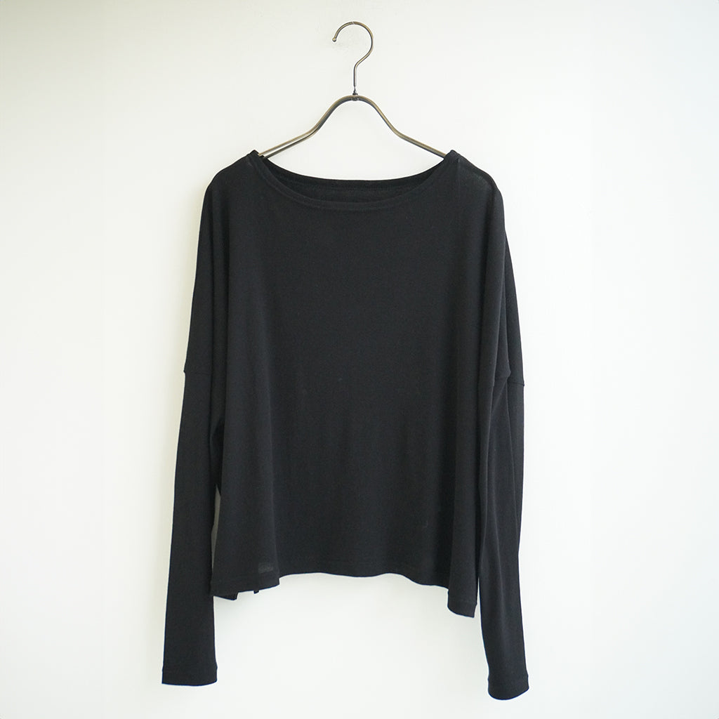 ボートネックTシャツ ブラック ｜Sympa/サンパ