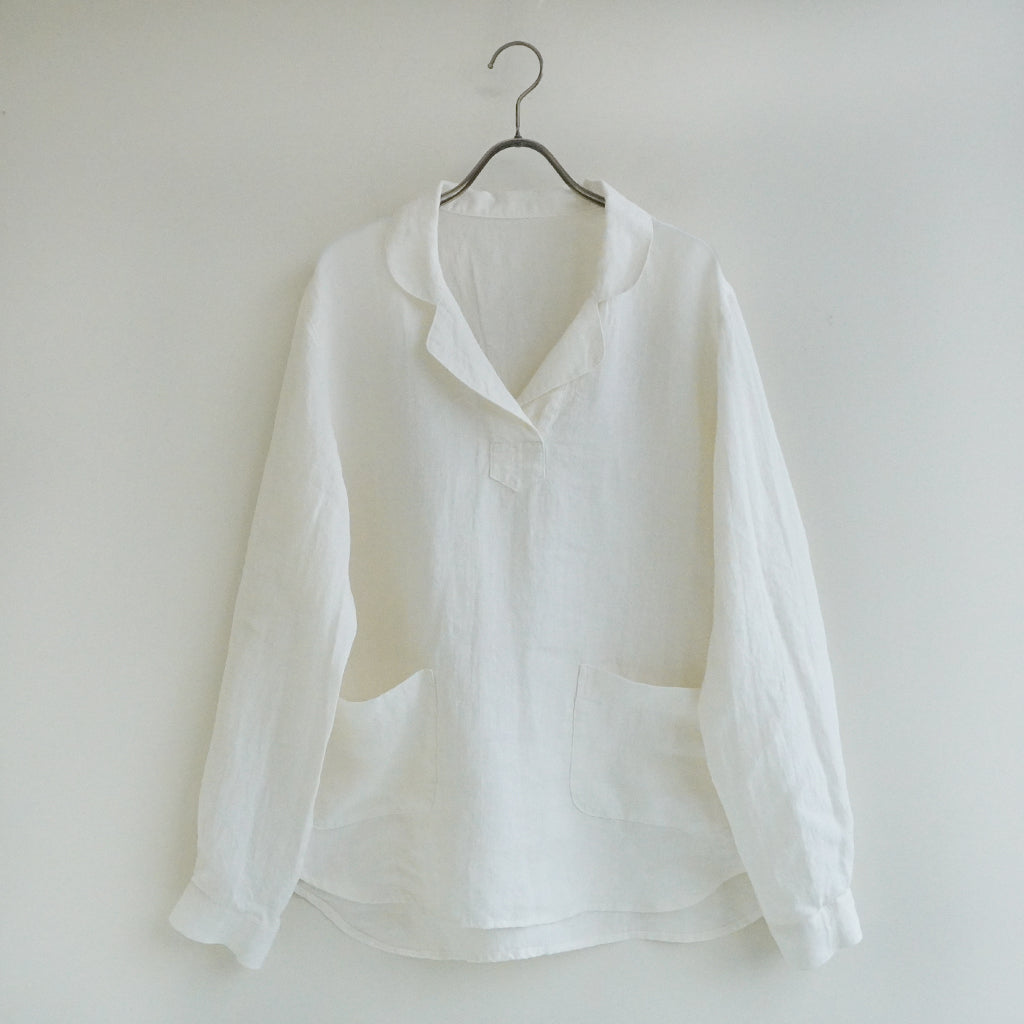 《NEW》ポケットスキッパーブラウス オフホワイト 2025秋冬｜Sympa/サンパ
