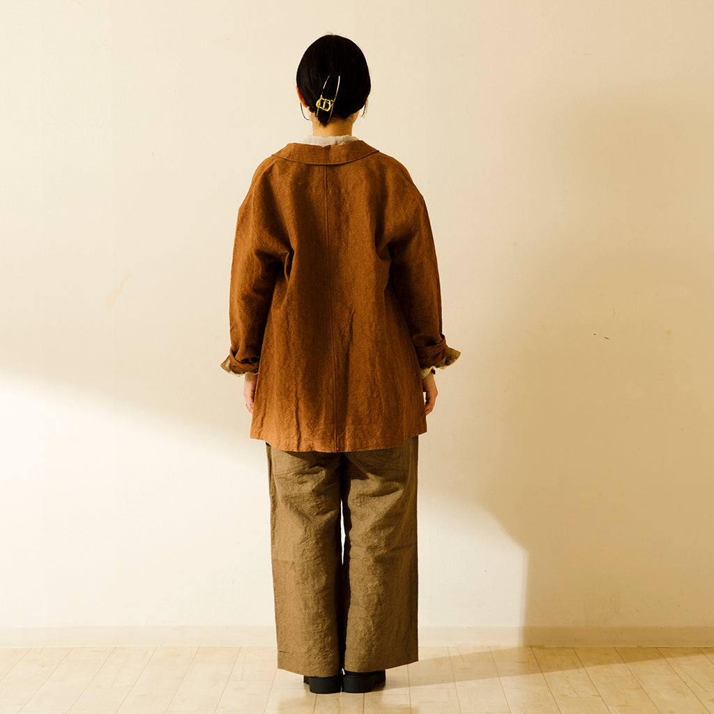 リネン和紙ポケットパンツ