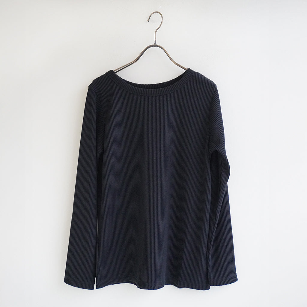 ラウンドリブニット ブラック ｜Sympa/サンパ