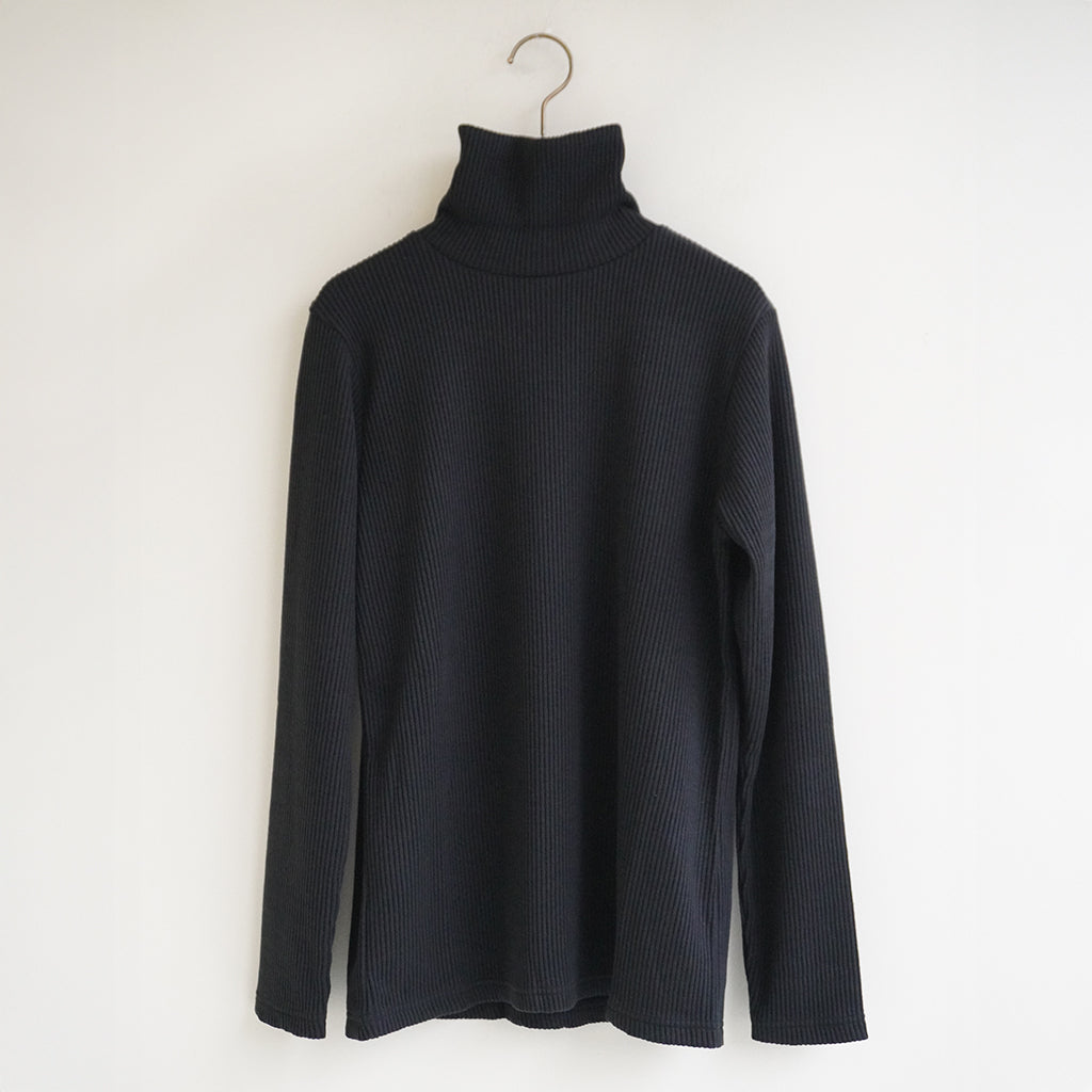 《NEW》リブニットハイネック （新色３色追加） ブラック ｜Sympa/サンパ