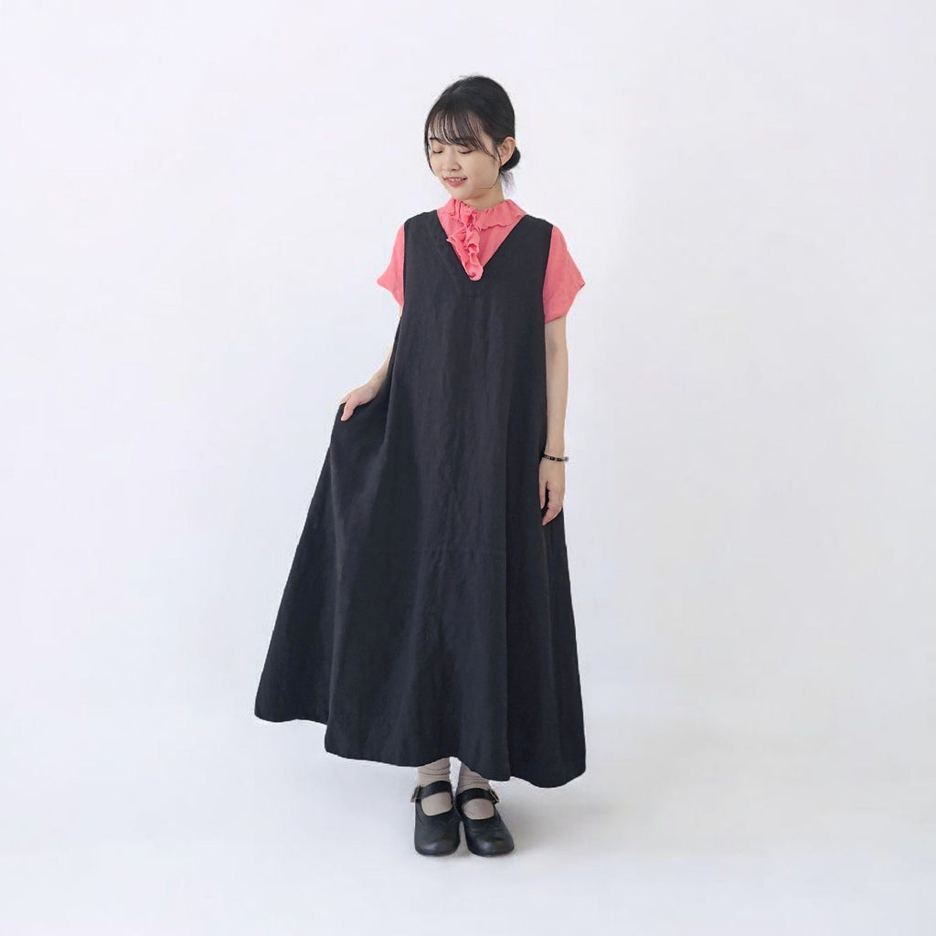 Vネックジャンパースカート