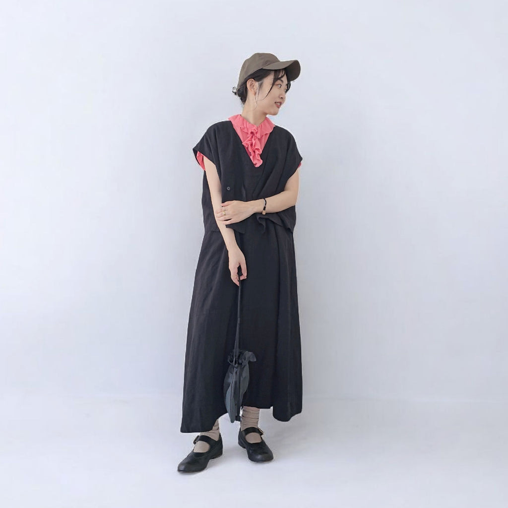 Vネックジャンパースカート