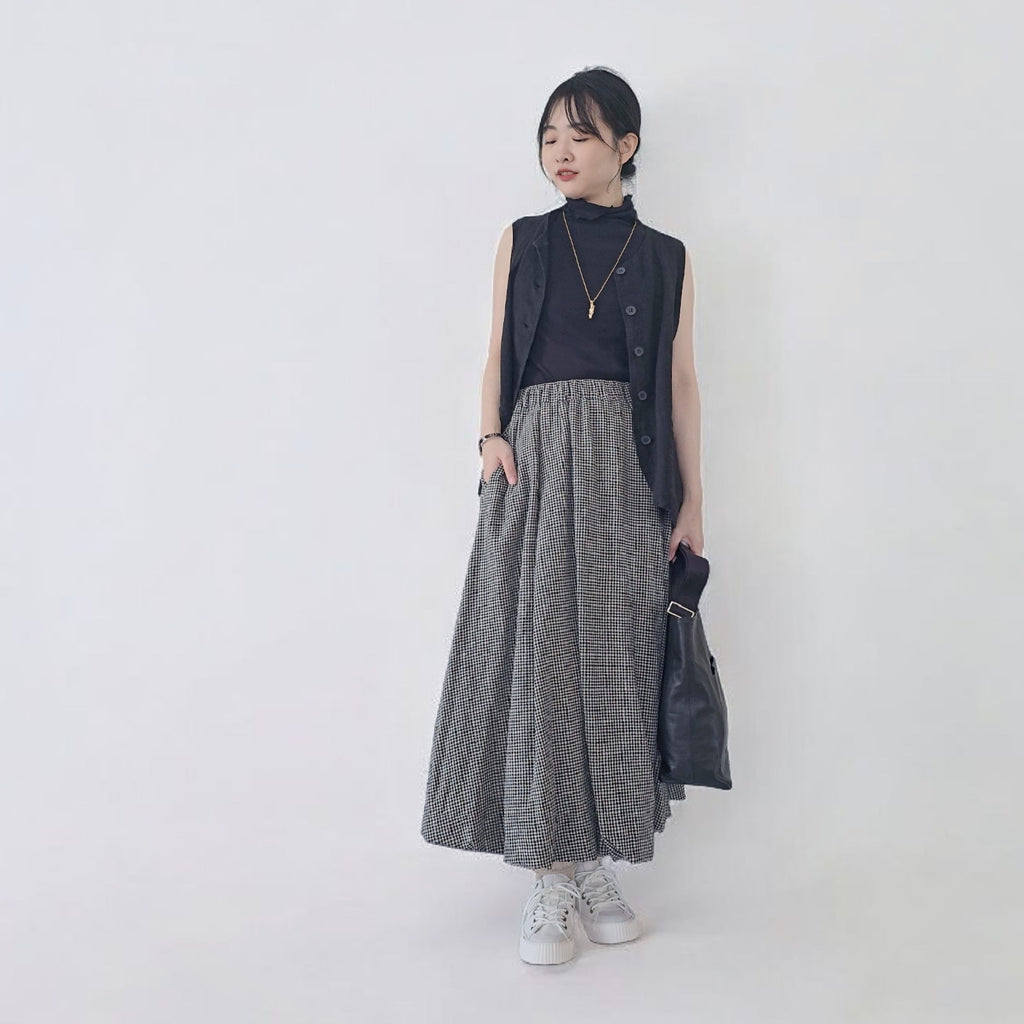 ギンガムバルーンスカート