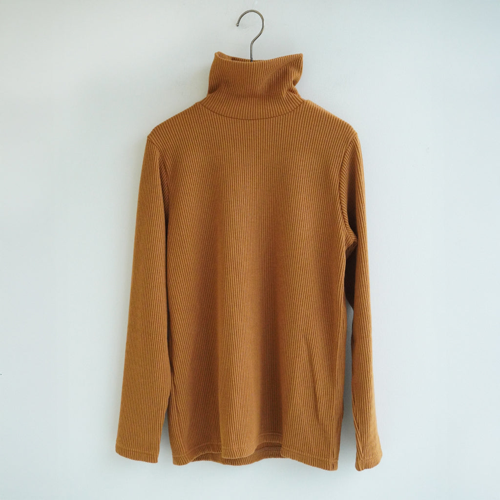 《NEW》リブニットハイネック （新色３色追加） キャメル ｜Sympa/サンパ