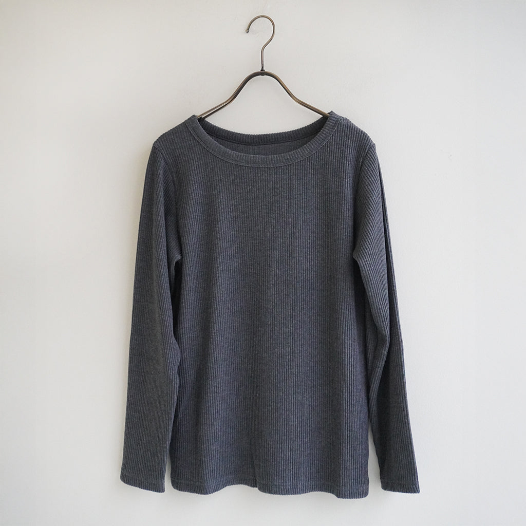 ラウンドリブニット チャコール ｜Sympa/サンパ