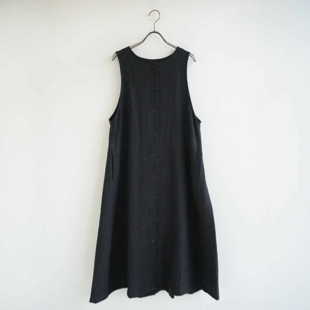 《NEW》リネンウールジャンパースカート チャコール ｜Sympa/サンパ