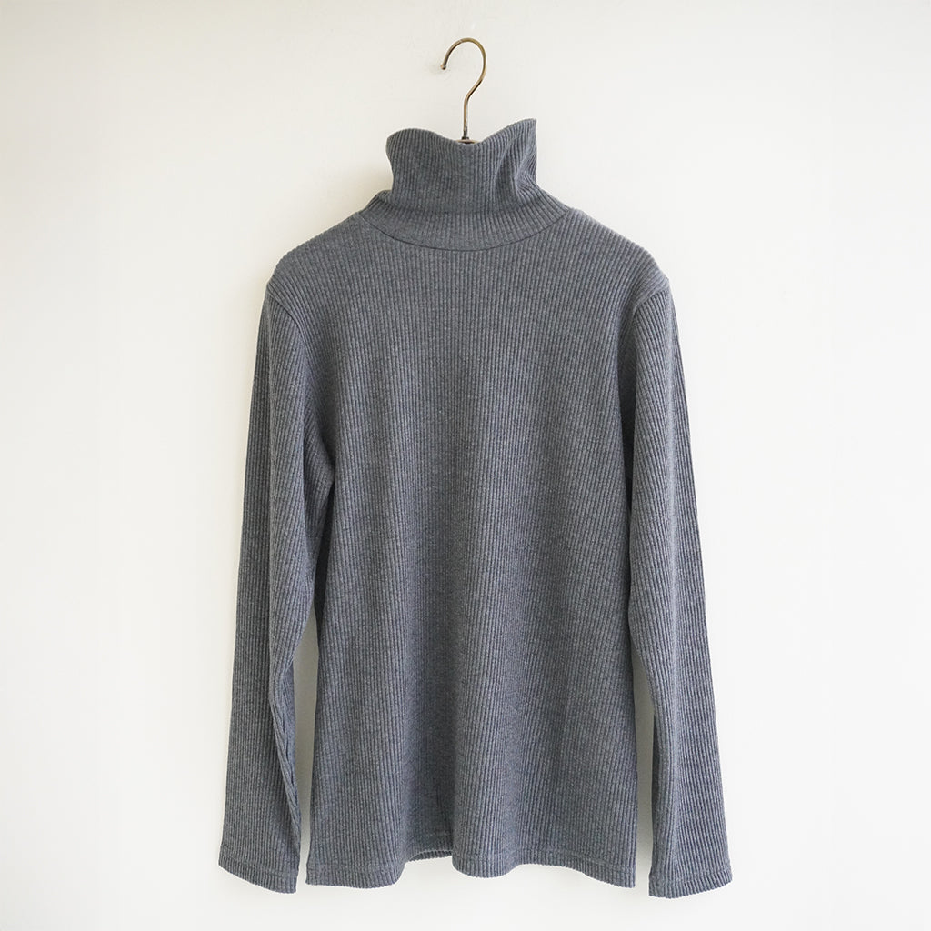 《NEW》リブニットハイネック （新色３色追加） チャコール ｜Sympa/サンパ