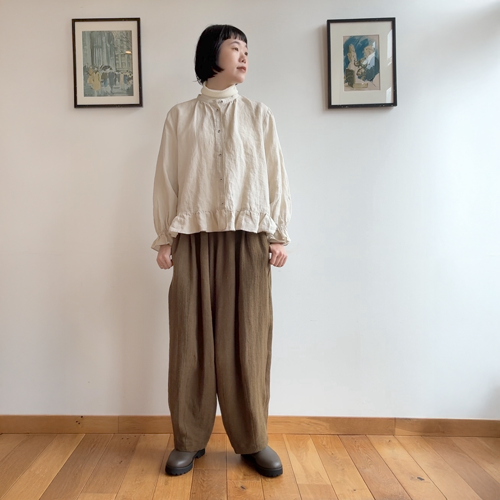 《NEW》リネンウールタックパンツ ｜Sympa/サンパ