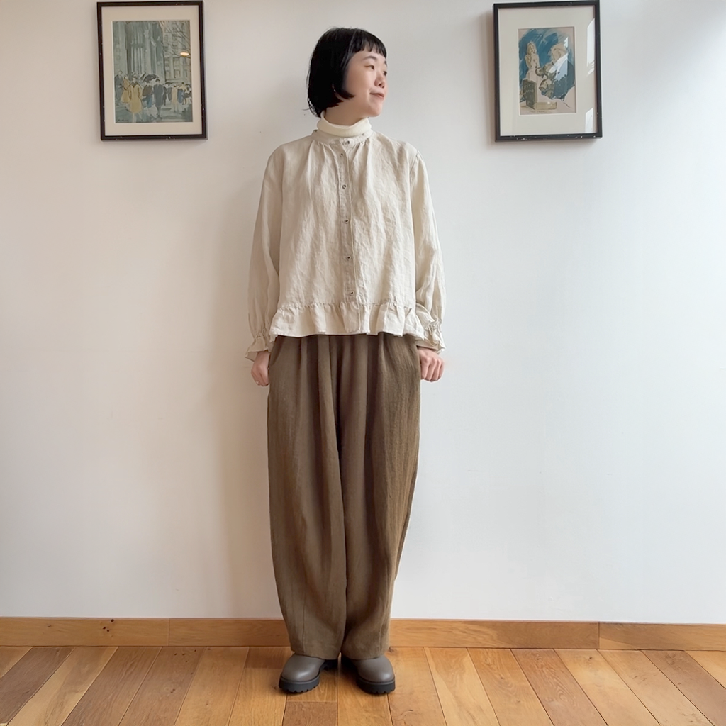 《NEW》リネンウールタックパンツ ｜Sympa/サンパ