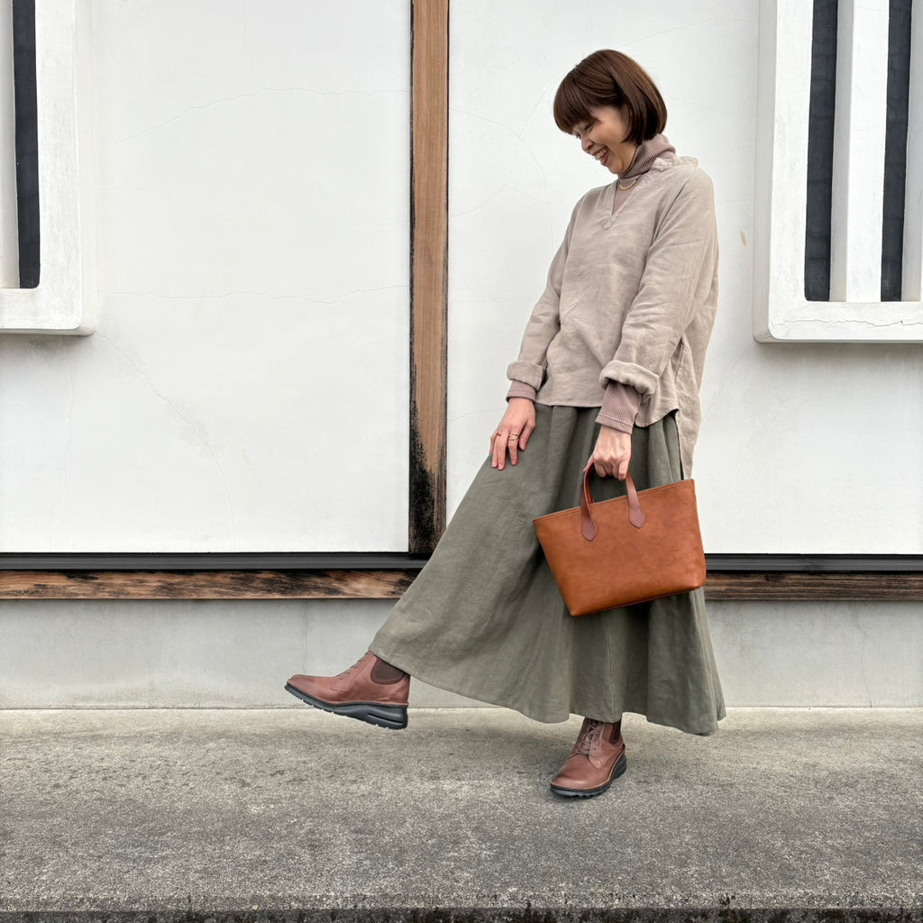 《NEW》パネルスカート（リネンキャンバス起毛） ｜Sympa/サンパ