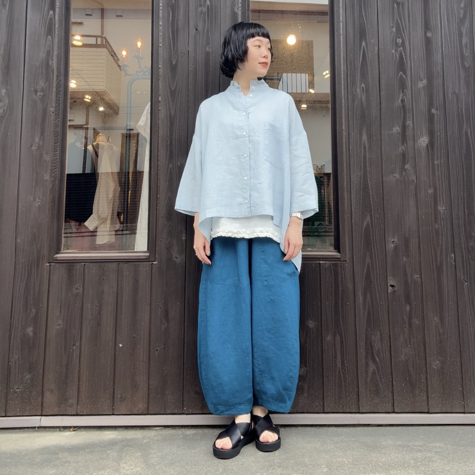 新品未使用タグ付き✨PLUS✨今期✨ デフォルメーションコクーンパンツ✨BLUE コクーンポケットパンツ – Sympa