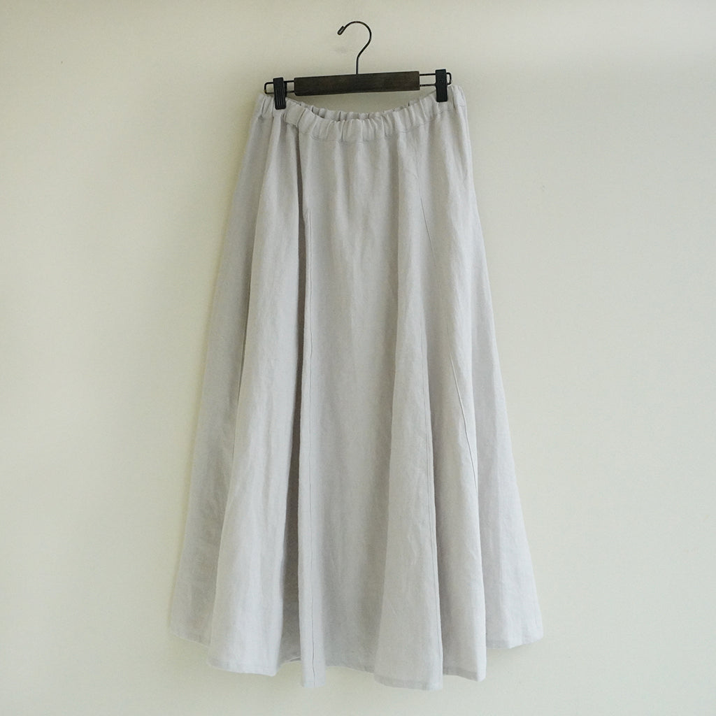 《NEW》パネルスカート（リネンキャンバス起毛） ライトグレー ｜Sympa/サンパ