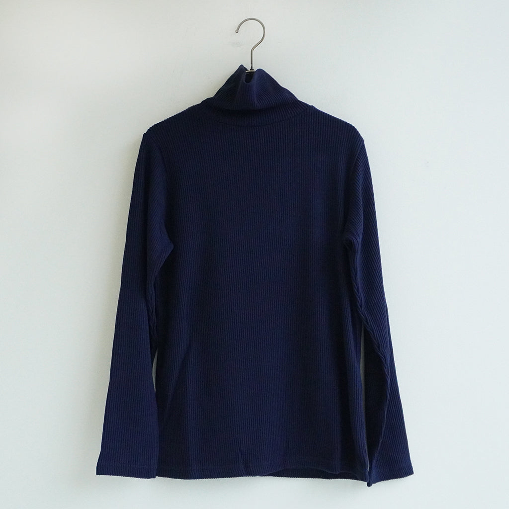 《NEW》リブニットハイネック （新色３色追加） ネイビー ｜Sympa/サンパ