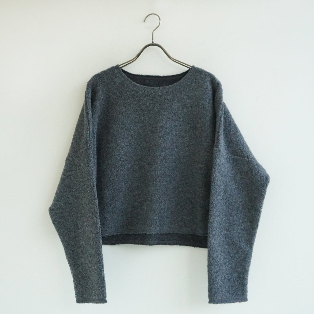 《NEW》シープパイルラウンドプルオーバー チャコール ｜Sympa/サンパ