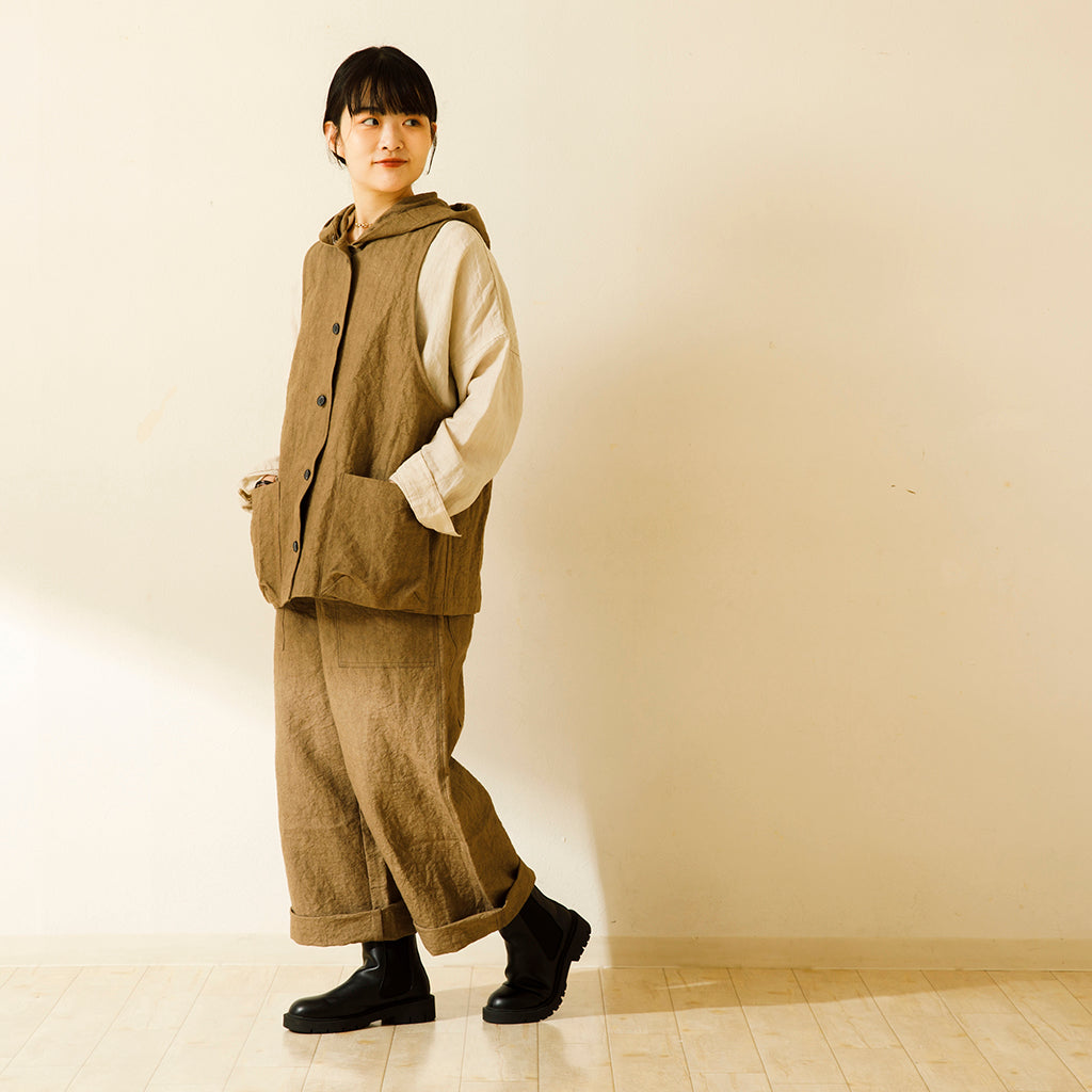 リネン和紙ポケットパンツ ｜Sympa/サンパ