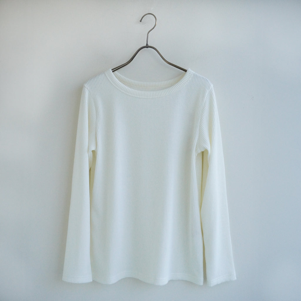 ラウンドリブニット ホワイト ｜Sympa/サンパ