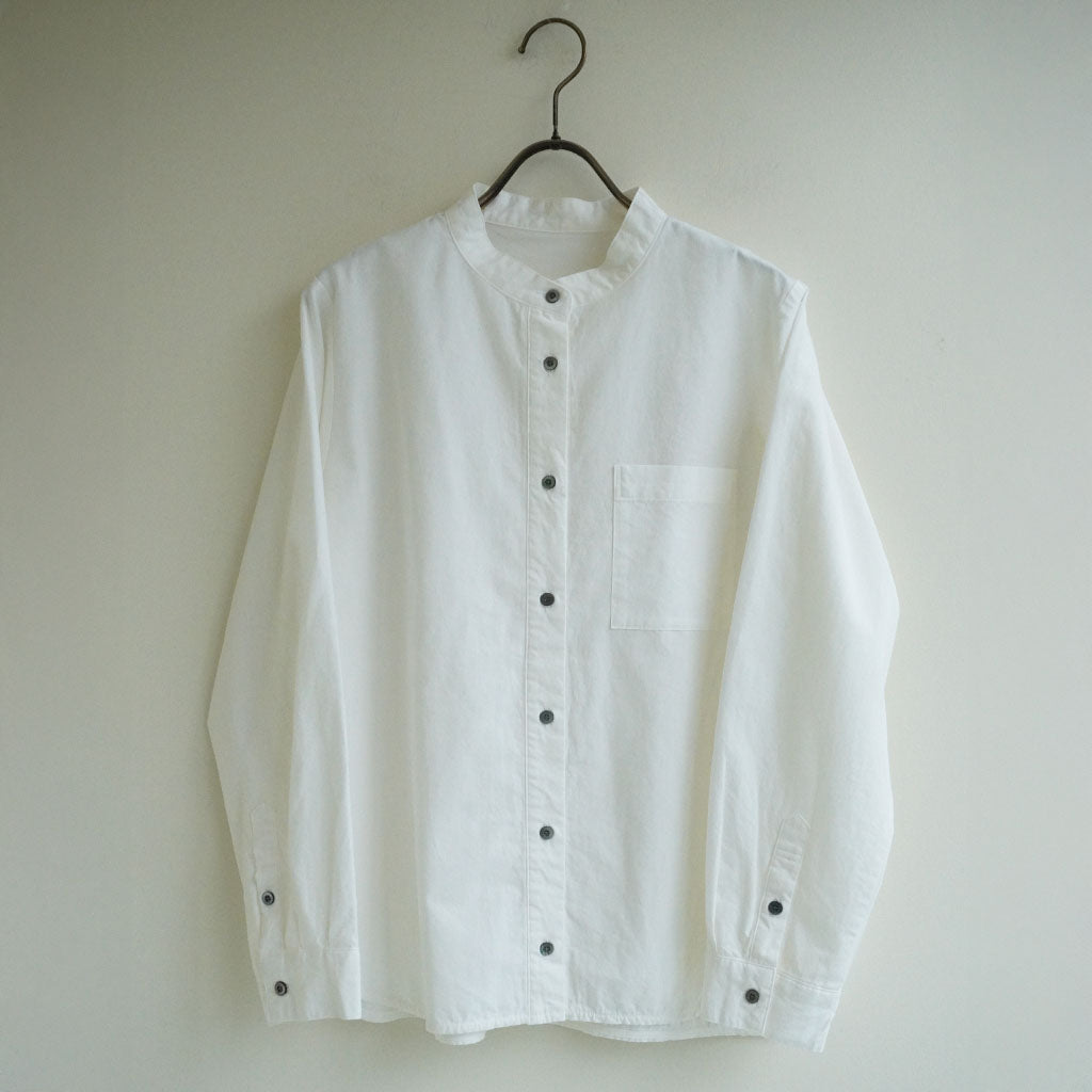 バンドカラーシャツ ホワイト ｜Sympa/サンパ