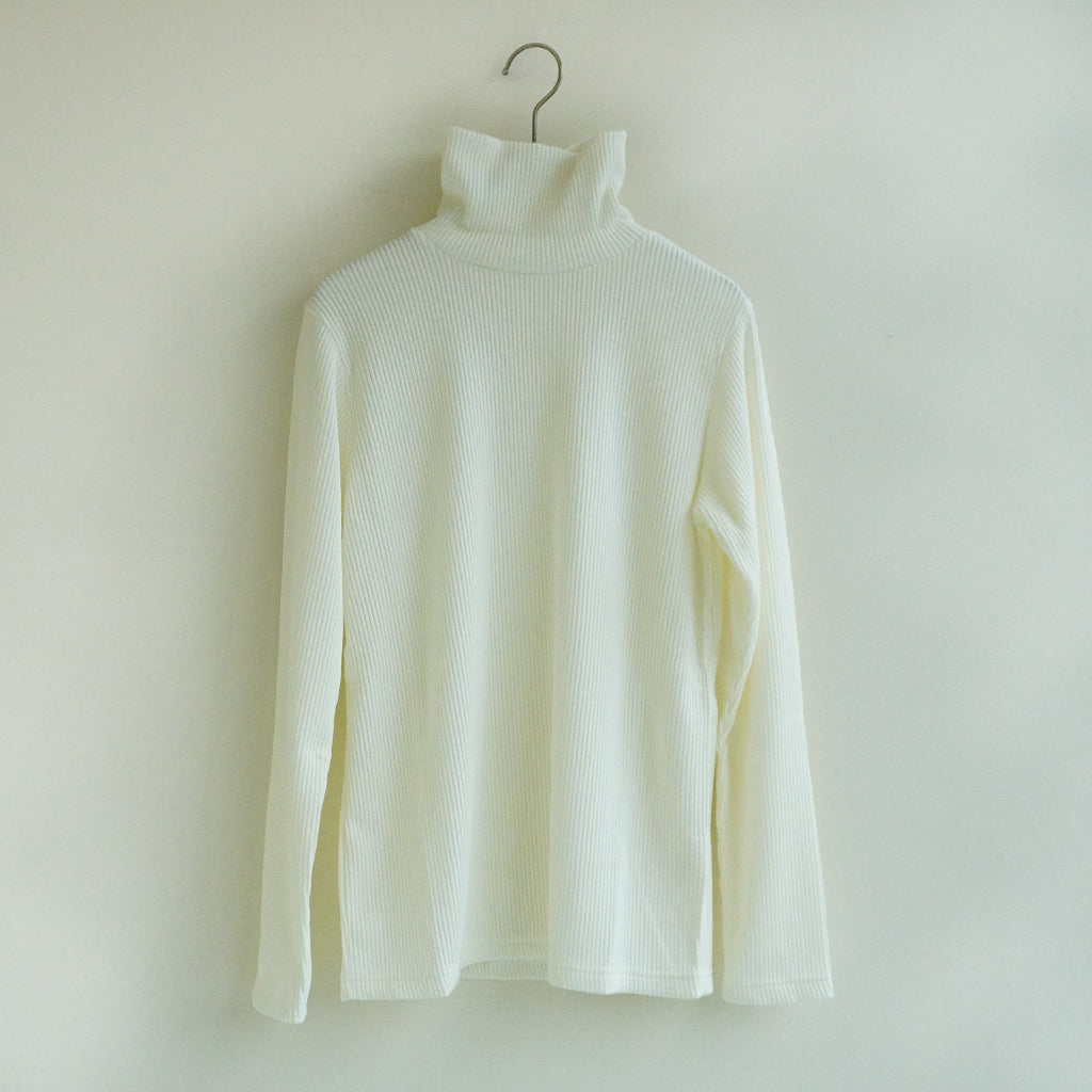 《NEW》リブニットハイネック （新色３色追加） ホワイト ｜Sympa/サンパ